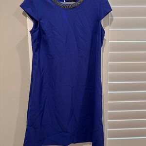 Jessica Simpson Blue Sheath Dress Cap Sleeve